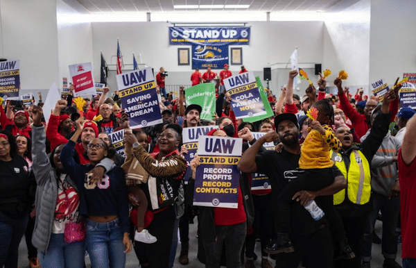 | UAW members attend a rally in support of the labor union strike at the UAW Local 551 hall on the South Side on October 7 2023 in Chicago Illinois PHOTO BY JIM VONDRUSKAGETTY IMAGES | MR Online